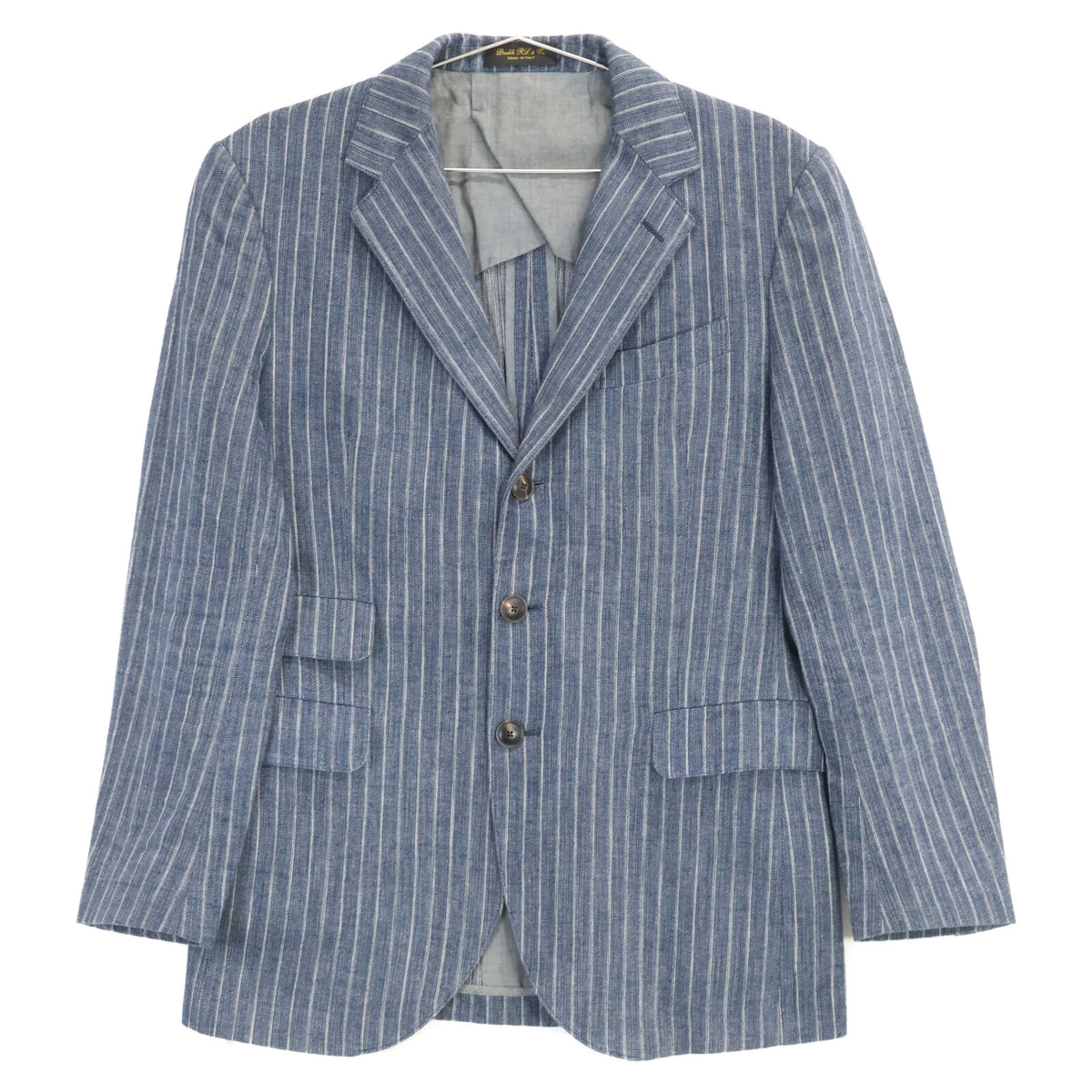 RRL RRL 782959825001 Made in Italy Indigo Cotton × Linen Center-vented Striped 3-button Tailored Jacket Jacket