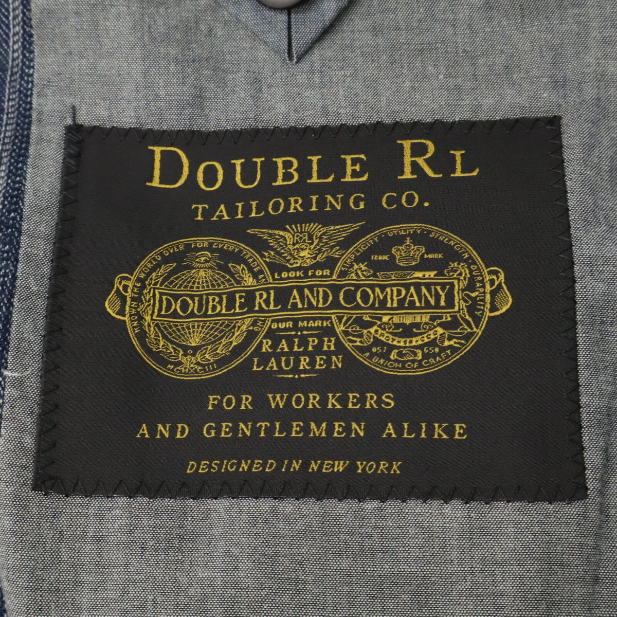 RRL RRL 782959825001 Made in Italy Indigo Cotton × Linen Center-vented Striped 3-button Tailored Jacket Jacket