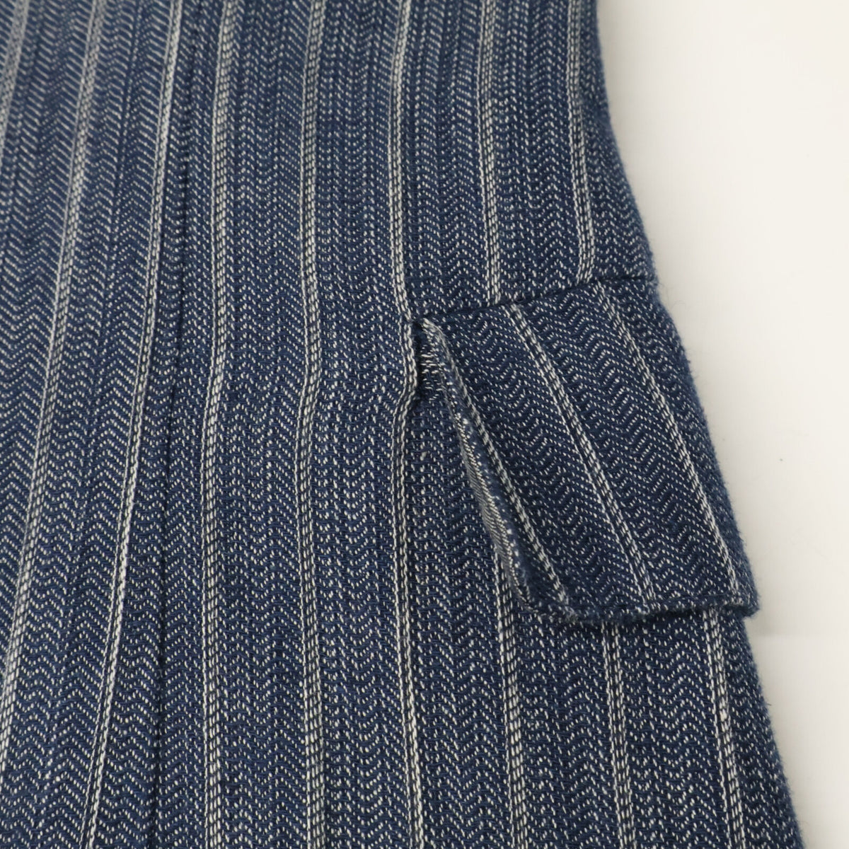 RRL RRL 782959825001 Made in Italy Indigo Cotton × Linen Center-vented Striped 3-button Tailored Jacket Jacket