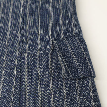 RRL RRL 782959825001 Made in Italy Indigo Cotton × Linen Center-vented Striped 3-button Tailored Jacket Jacket