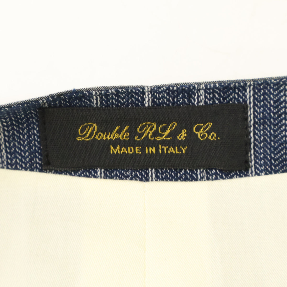 RRL ダブルアールエル 782959826001 イタリア製 インディゴ コットン×リネン ストライプ ジレ/ベスト ベスト