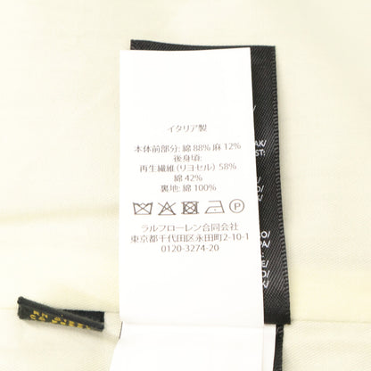 RRL ダブルアールエル 782959826001 イタリア製 インディゴ コットン×リネン ストライプ ジレ/ベスト ベスト