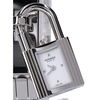 HERMES エルメス 新品同様 KE4.110b ケリーウォッチ スパークリングホワイトラッカー文字盤 SS クオーツ 腕時計