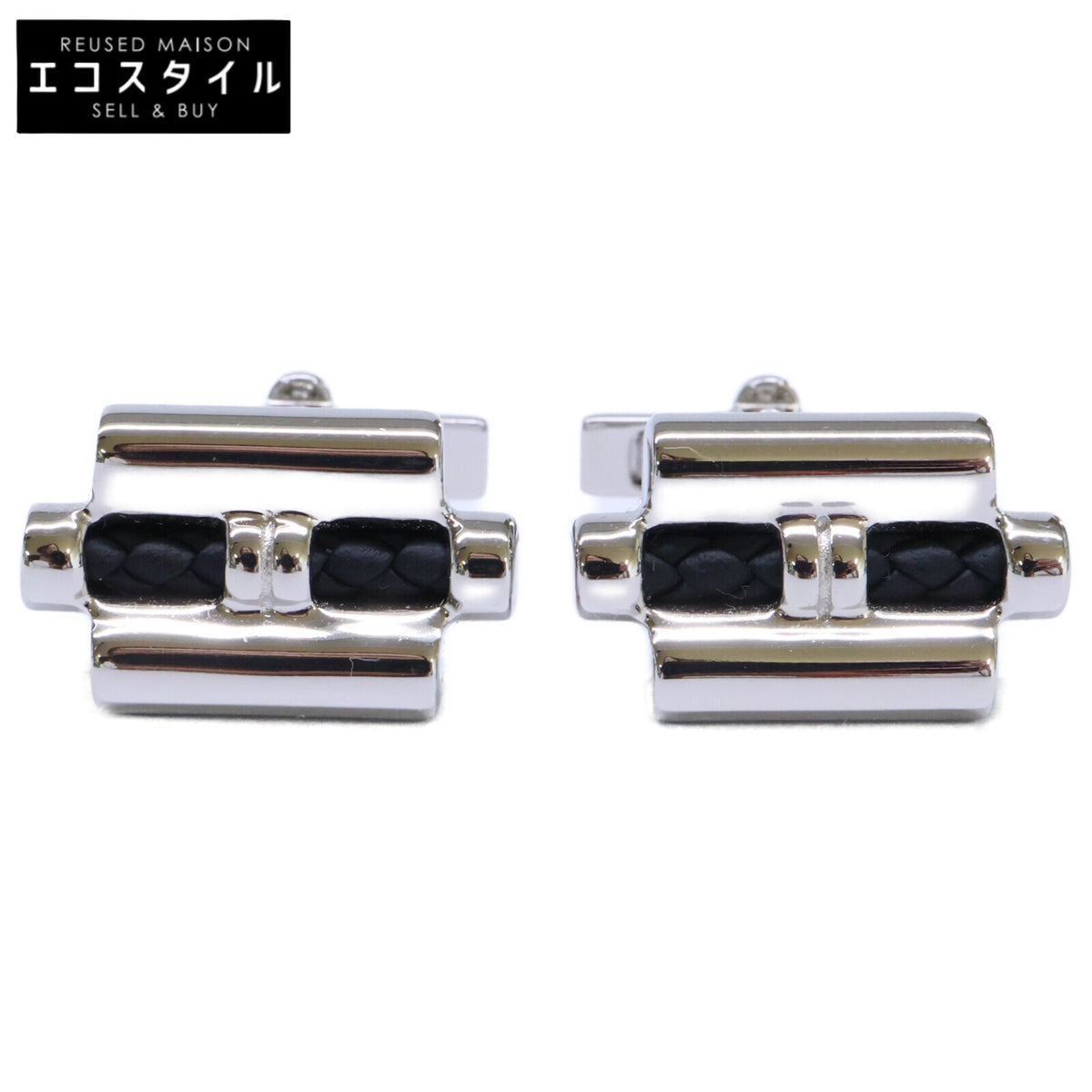 HERMES エルメス 【美品】H100129FP89 トゥルニ メタル/ヴォースイフト トレッセ カフリンクス カフス