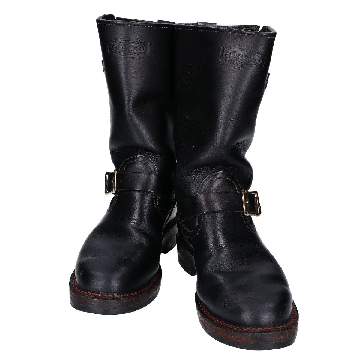WESCO ウエスコ BT7700430 ブラック CUSTOM BOSS/カスタムボス ダブルストラップ オレンジステッチ ダブルレザーミッドソール シューズ