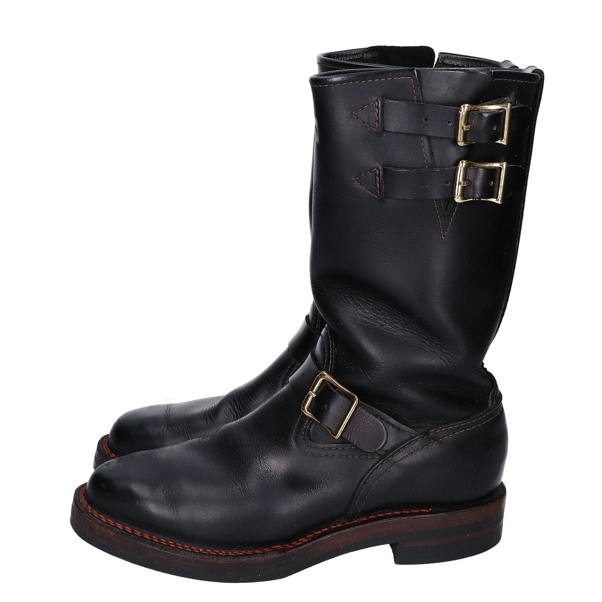 WESCO ウエスコ BT7700430 ブラック CUSTOM BOSS/カスタムボス ダブルストラップ オレンジステッチ ダブルレザーミッドソール シューズ