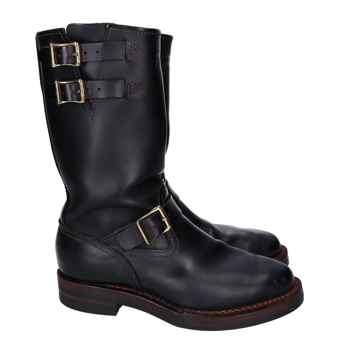WESCO ウエスコ BT7700430 ブラック CUSTOM BOSS/カスタムボス ダブルストラップ オレンジステッチ ダブルレザーミッドソール シューズ