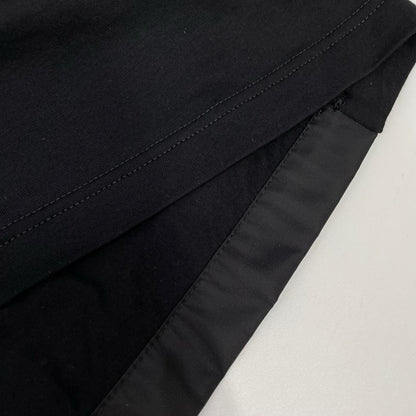PRADA プラダ 26SS UJN661 SWMO ブラック トライアングルプレート ボックスシルエット Re-Nylon xジャージー Tシャツ トップス