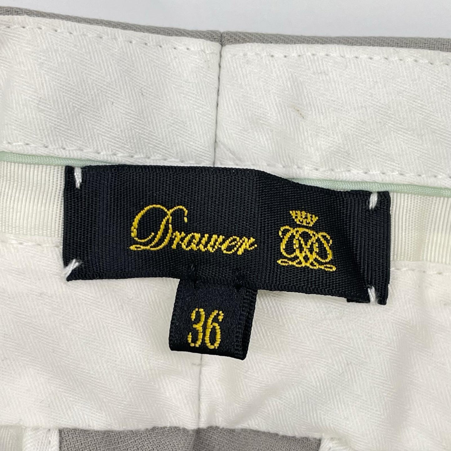 DRAWER ドゥロワー 6514-236-1224 グレー コットン×シルクライニング センタープレス ストレートアンクルパンツ ボトムス