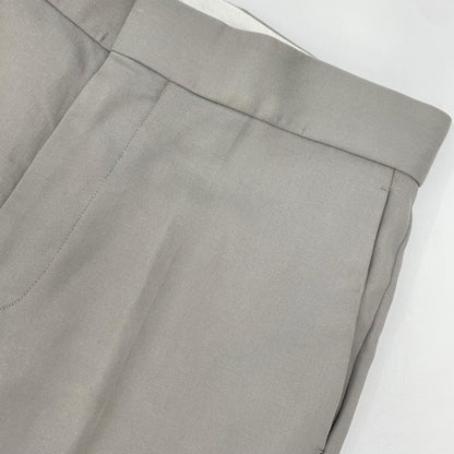 DRAWER ドゥロワー 6514-236-1224 グレー コットン×シルクライニング センタープレス ストレートアンクルパンツ ボトムス