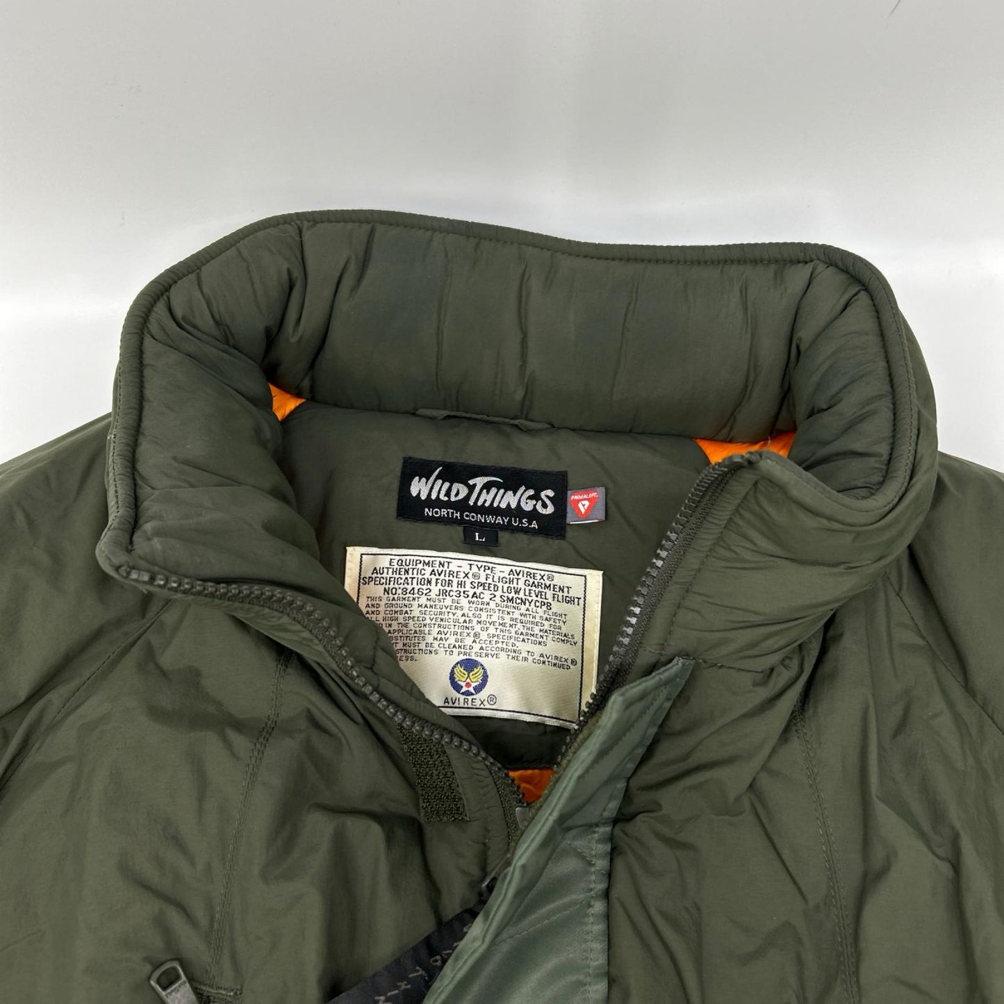 WILD THINGS ワイルドシングス 【×AVIREX】WT21214AX1 カーキ HAPPY JACKET ハッピージャケット 中綿ジャケット ジャケット