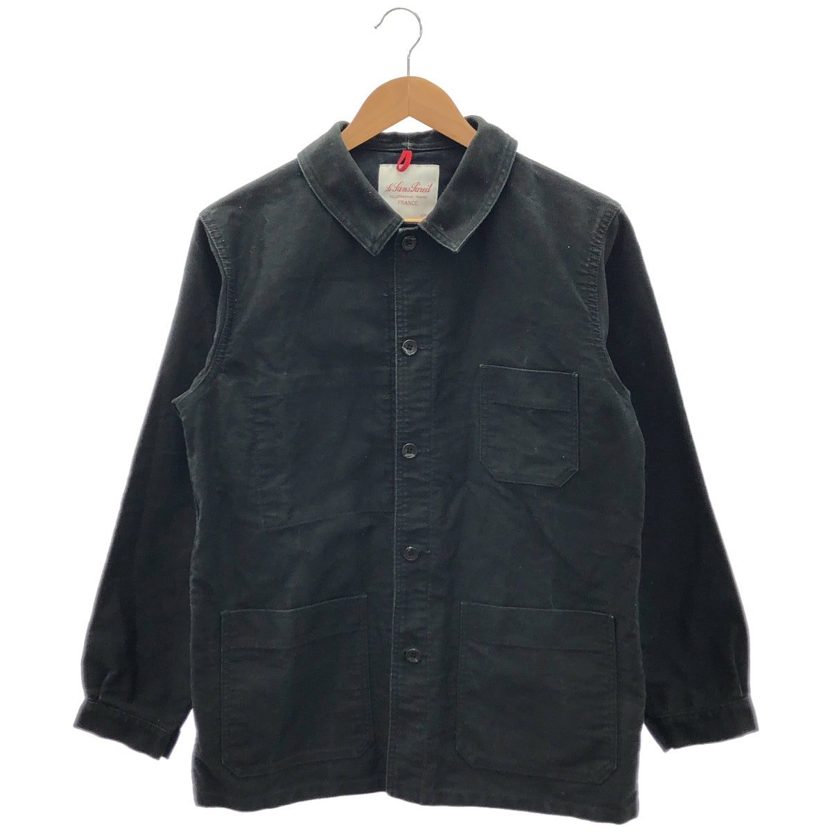 Le Sans Pareil ル サン パレイユ LSP-25U-203001 ブラック Cotton Twill Traditional Coverall コットンツイル トラディショナル カバーオール トップス