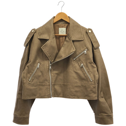 SEA ROOM LYNN シールームリン ベージュ Vintage wash ECOレザーライダース トップス
