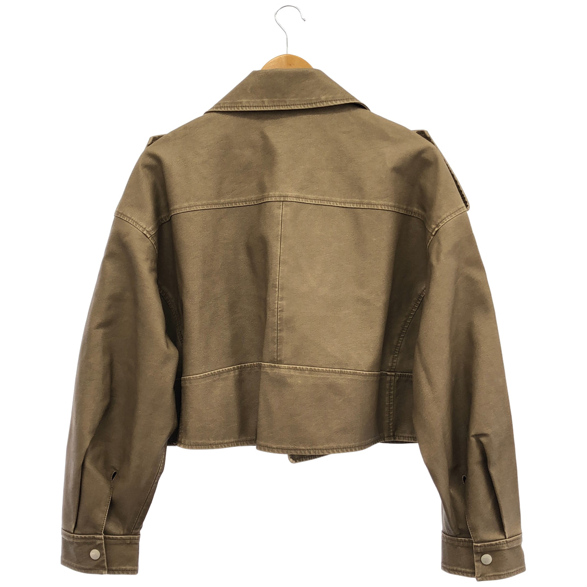 SEA ROOM LYNN シールームリン ベージュ Vintage wash ECOレザーライダース トップス