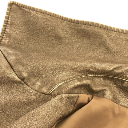 SEA ROOM LYNN シールームリン ベージュ Vintage wash ECOレザーライダース トップス