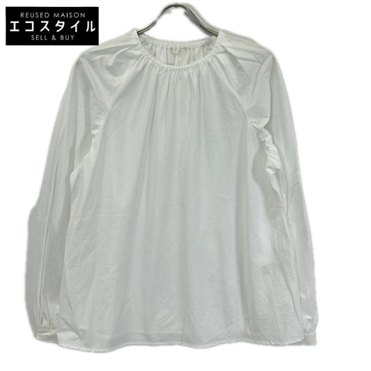Deuxieme Classe ドゥーズィエムクラス 25年製 ホワイト Inspiring Blouse ギャザーブラウスシャツ トップス