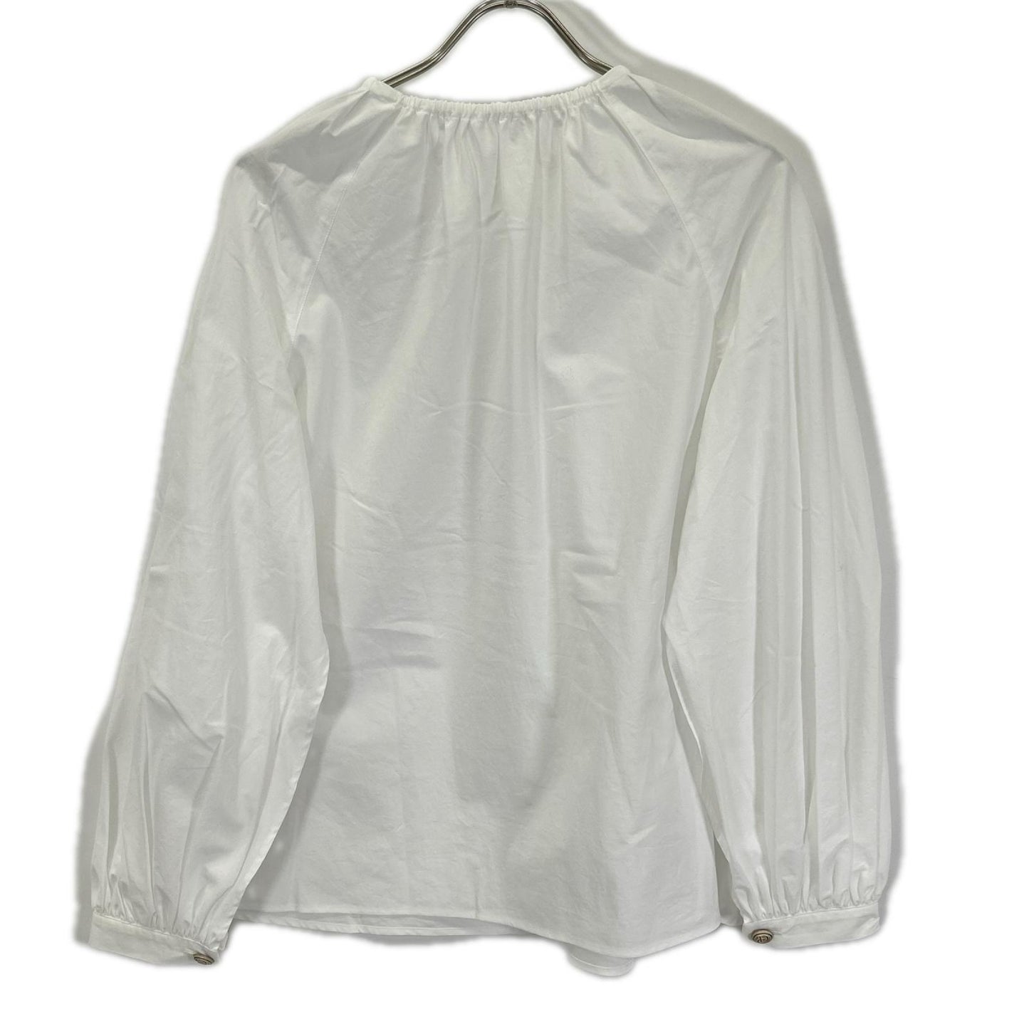 Deuxieme Classe ドゥーズィエムクラス 25年製 ホワイト Inspiring Blouse ギャザーブラウスシャツ トップス