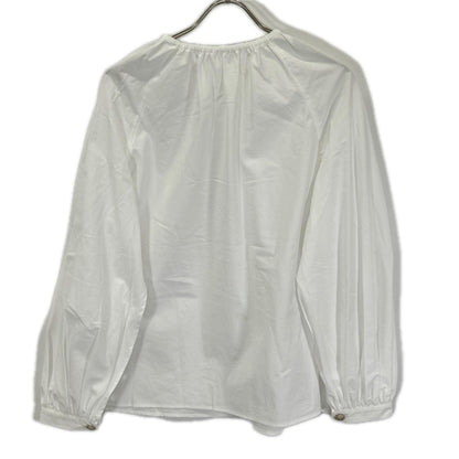 Deuxieme Classe ドゥーズィエムクラス 25年製 ホワイト Inspiring Blouse ギャザーブラウスシャツ トップス