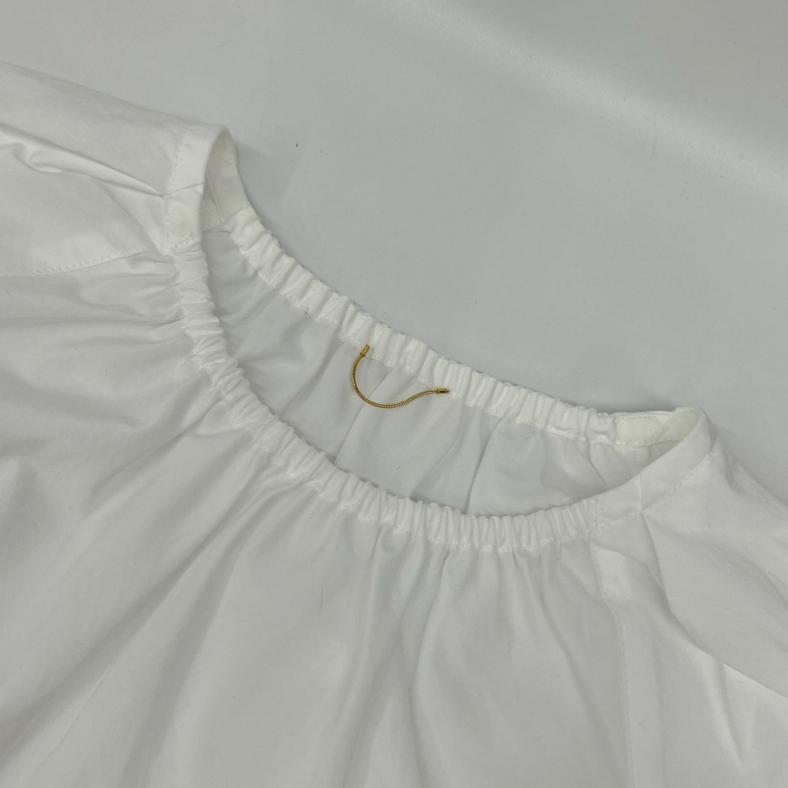 Deuxieme Classe ドゥーズィエムクラス 25年製 ホワイト Inspiring Blouse ギャザーブラウスシャツ トップス