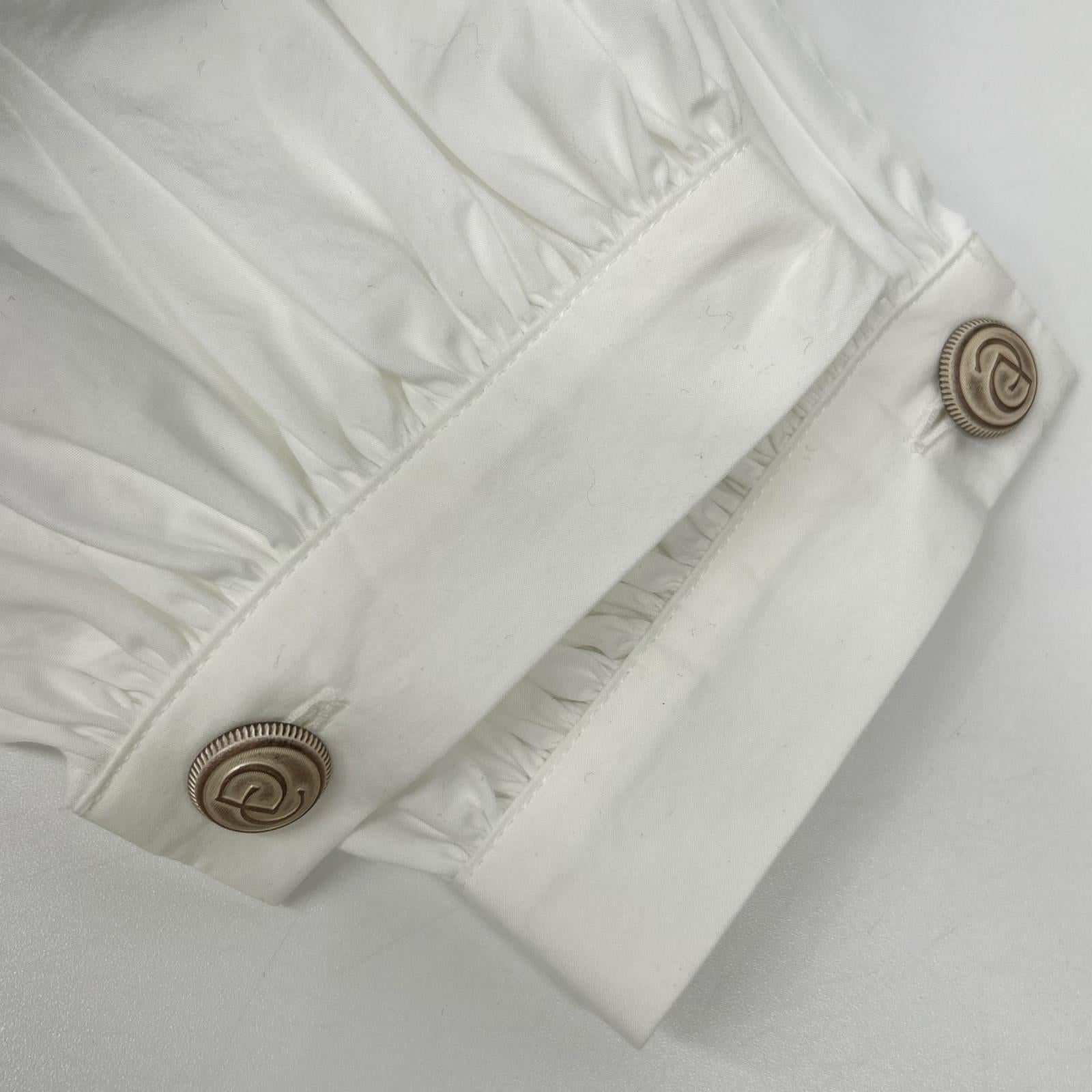 Deuxieme Classe ドゥーズィエムクラス 25年製 ホワイト Inspiring Blouse ギャザーブラウスシャツ トップス