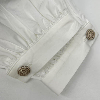 Deuxieme Classe ドゥーズィエムクラス 25年製 ホワイト Inspiring Blouse ギャザーブラウスシャツ トップス