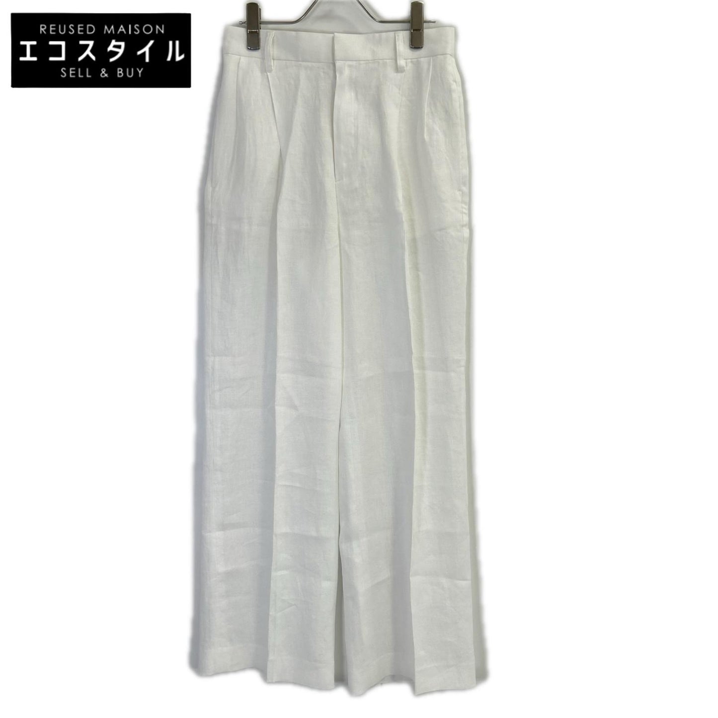 MUSE ミューズ 26年製 ホワイト OGLINEN Wタックワイドパンツ ボトムス