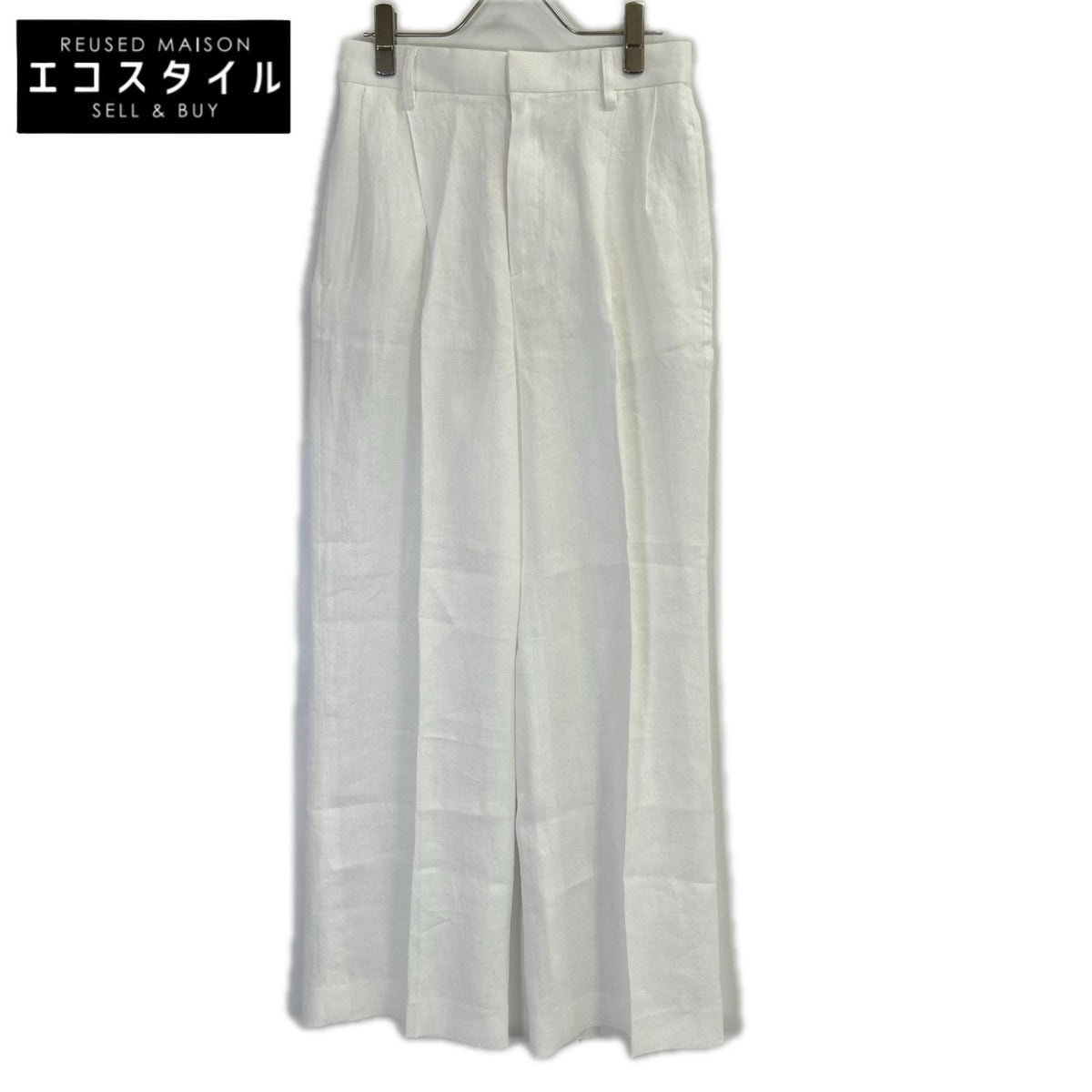 MUSE ミューズ 26年製 ホワイト OGLINEN Wタックワイドパンツ ボトムス