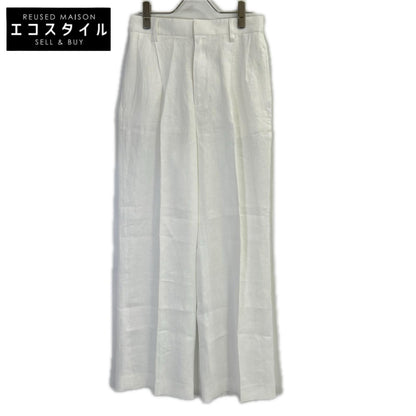 MUSE ミューズ 26年製 ホワイト OGLINEN Wタックワイドパンツ ボトムス