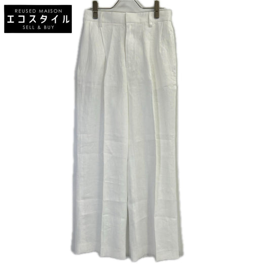 MUSE ミューズ 26年製 ホワイト OGLINEN Wタックワイドパンツ ボトムス