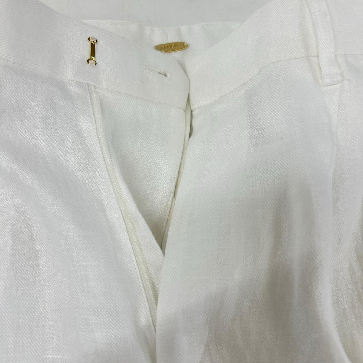 MUSE ミューズ 26年製 ホワイト OGLINEN Wタックワイドパンツ ボトムス