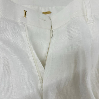 MUSE ミューズ 26年製 ホワイト OGLINEN Wタックワイドパンツ ボトムス