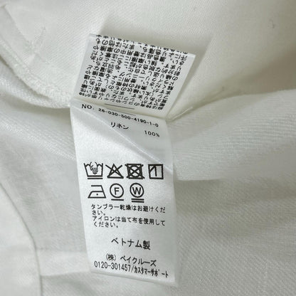 MUSE ミューズ 26年製 ホワイト OGLINEN Wタックワイドパンツ ボトムス