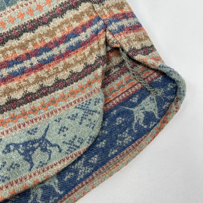 RRL ダブルアールエル 782799941001 ベージュ×ブルー フェアアイル コットンジャガード オーバサイズシャツ トップス