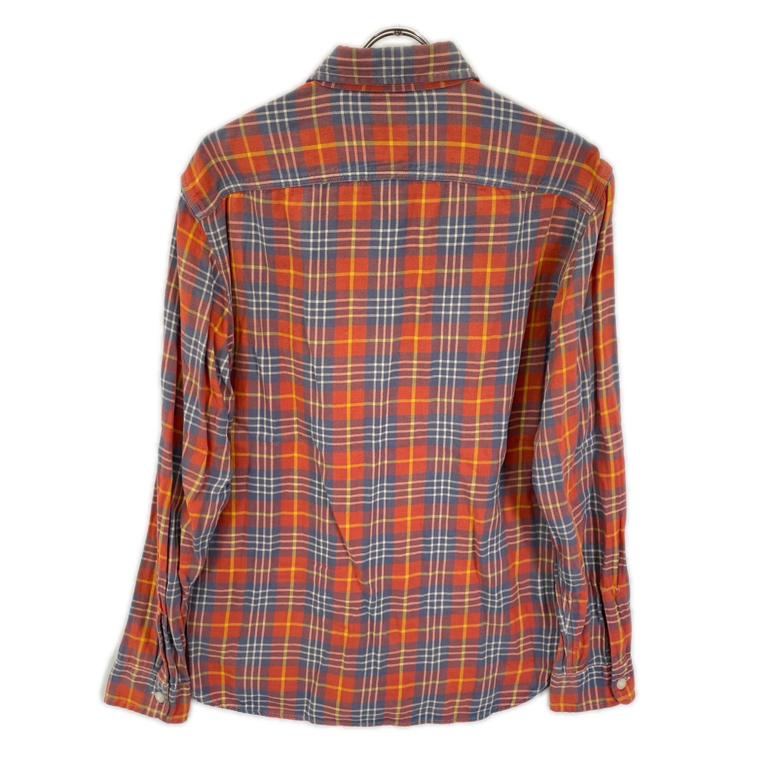 RRL ダブルアールエル 782889985001 オレンジ×ブルー コットン ヴィンテージチェック Farrell West Sport Shirt トップス