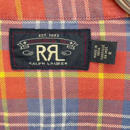 RRL ダブルアールエル 782889985001 オレンジ×ブルー コットン ヴィンテージチェック Farrell West Sport Shirt トップス