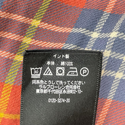 RRL ダブルアールエル 782889985001 オレンジ×ブルー コットン ヴィンテージチェック Farrell West Sport Shirt トップス