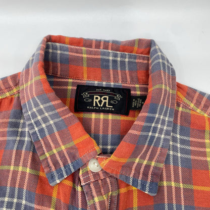 RRL ダブルアールエル 782889985001 オレンジ×ブルー コットン ヴィンテージチェック Farrell West Sport Shirt トップス