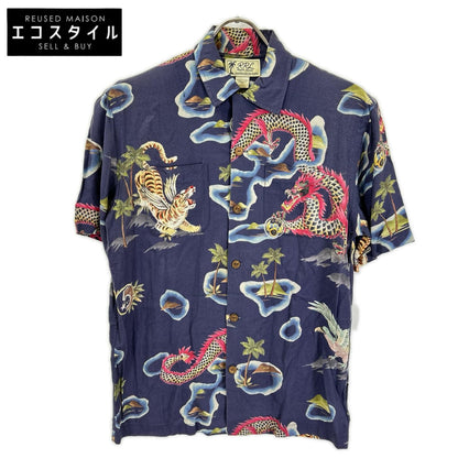 RRL ダブルアールエル 782733266001 ブルー レーヨン TROPICAL PRINT HAWAIIAN CAMP SHIRTS トップス
