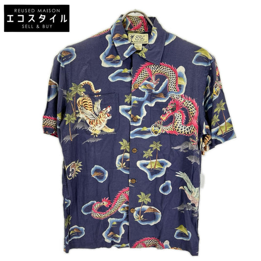 RRL ダブルアールエル 782733266001 ブルー レーヨン TROPICAL PRINT HAWAIIAN CAMP SHIRTS トップス