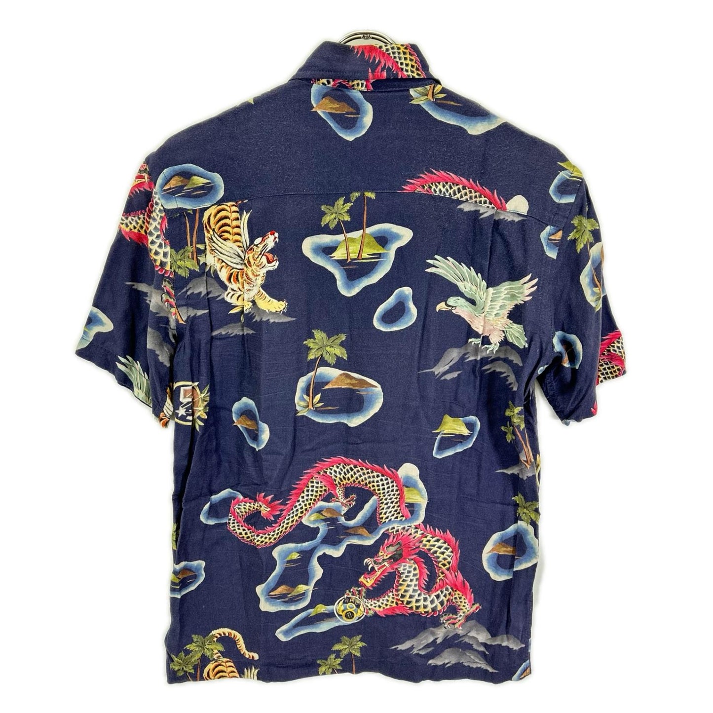 RRL ダブルアールエル 782733266001 ブルー レーヨン TROPICAL PRINT HAWAIIAN CAMP SHIRTS トップス