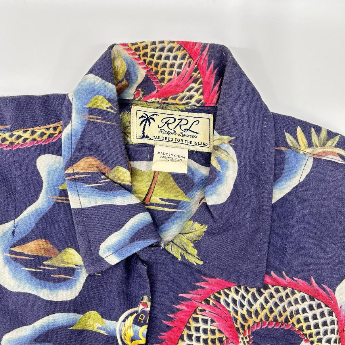 RRL ダブルアールエル 782733266001 ブルー レーヨン TROPICAL PRINT HAWAIIAN CAMP SHIRTS トップス