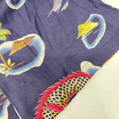 RRL ダブルアールエル 782733266001 ブルー レーヨン TROPICAL PRINT HAWAIIAN CAMP SHIRTS トップス