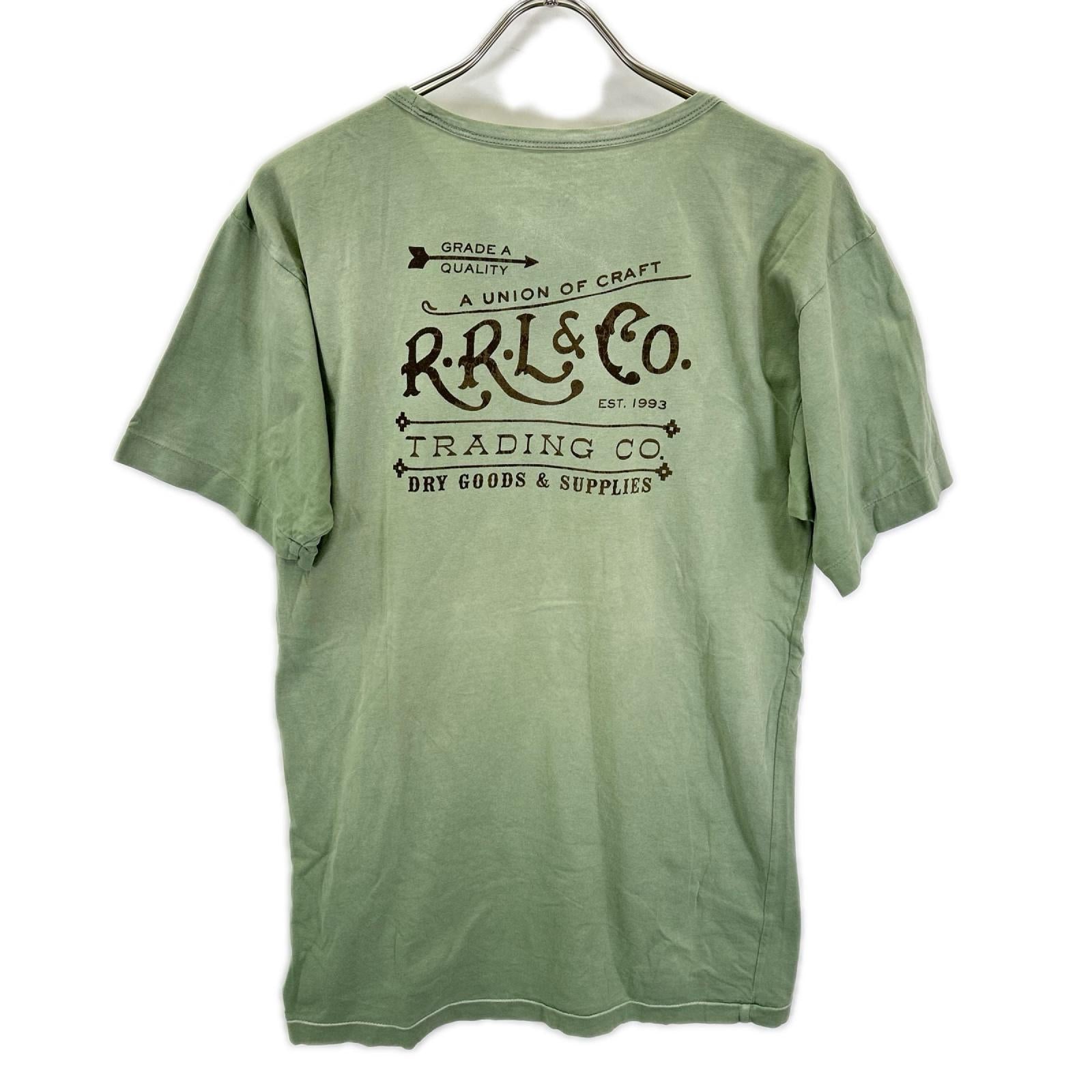 RRL ダブルアールエル 782775286003 デザートグリーン コットン ガーメントダイ ロードランナー ショートスリーブカットソー トップス