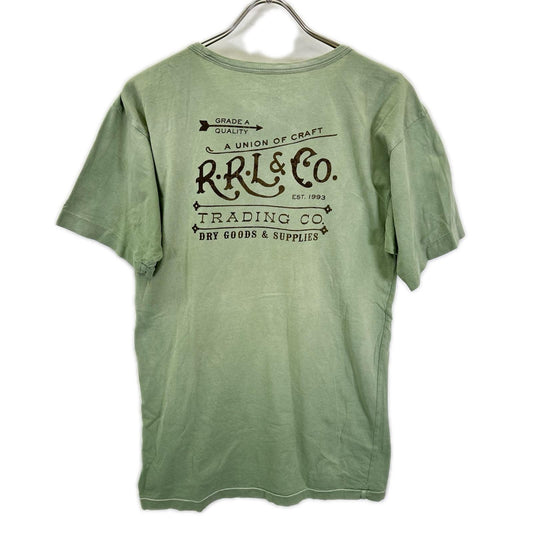 RRL ダブルアールエル 782775286003 デザートグリーン コットン ガーメントダイ ロードランナー ショートスリーブカットソー トップス