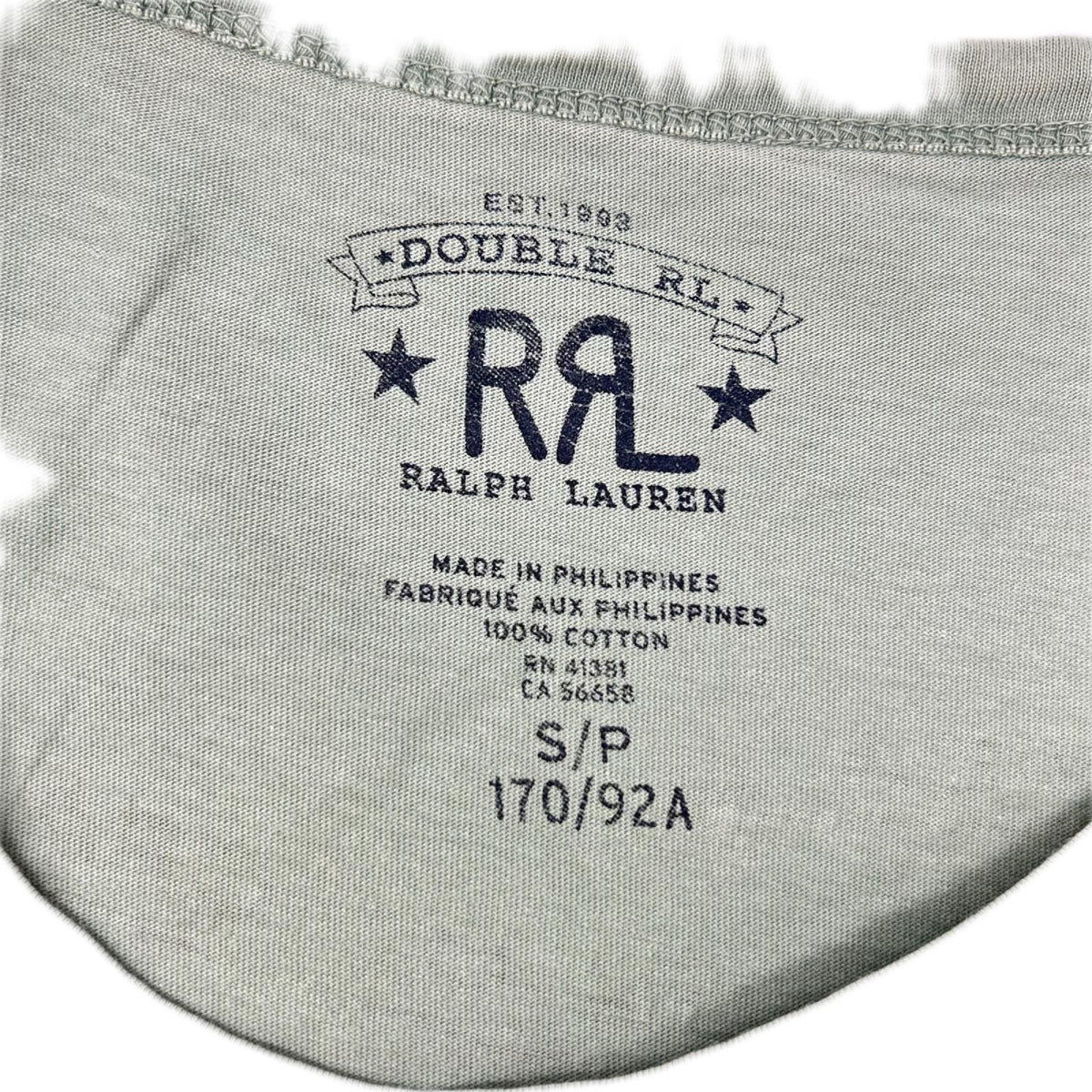RRL ダブルアールエル 782775286003 デザートグリーン コットン ガーメントダイ ロードランナー ショートスリーブカットソー トップス