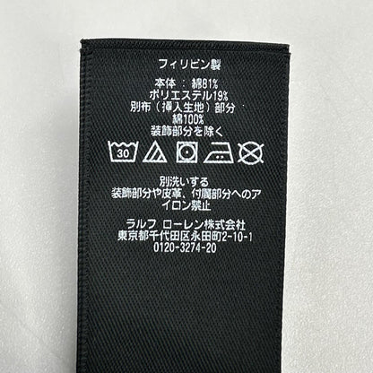 RRL ダブルアールエル 782857099001 ネイビー コットン ユーズド加工 両Vガゼット イーグルクレスト グラフィックフーディ トップス