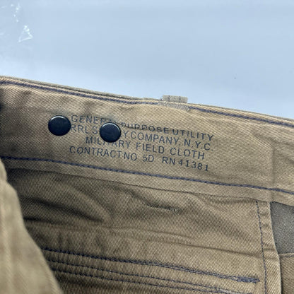 RRL ダブルアールエル 782872046001 オリーブ ピースダイキャンバス 染め加工 ドローストリング カーゴパンツ ボトムス