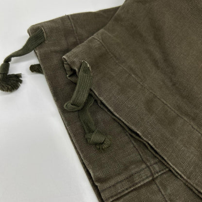 RRL ダブルアールエル 782872046001 オリーブ ピースダイキャンバス 染め加工 ドローストリング カーゴパンツ ボトムス