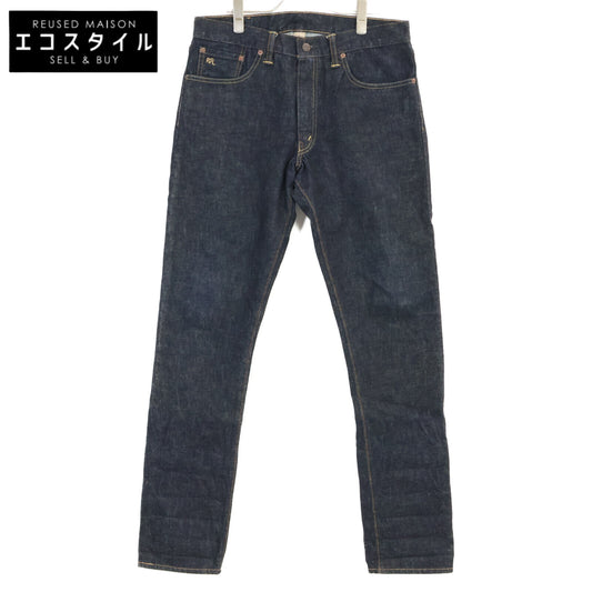 RRL ダブルアールエル 4700572324 インディゴ コットン ロゴ刺繍 ジップフライ 14oz スリムナロー5ポケットデニムパンツ ボトムス