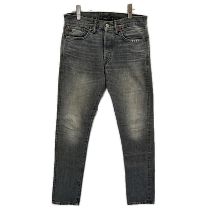 RRL ダブルアールエル 782538549002 グレー コットン ロゴ刺繍 ジップフライ スリムナロー5ポケットデニムパンツ ボトムス